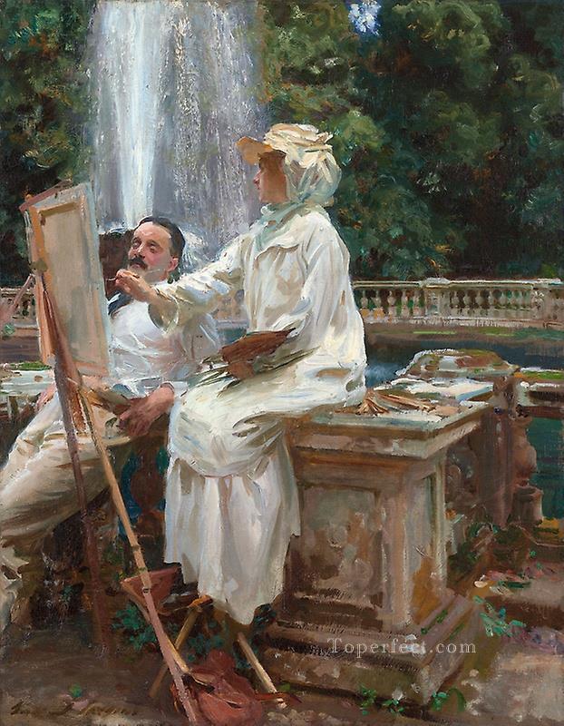 The Fountain Villa Torlonia Frascati Italy John Singer Sargent Oil Paintings